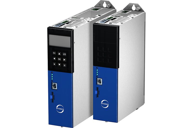 The new SB6 drive controller with and without an operating unit.