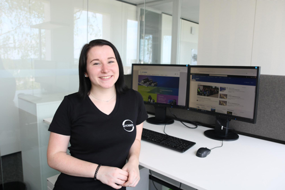 Jana Dußler is an apprentice in technical product design at STOBER