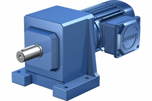 Motoréducteur coaxial compact IE3 pour les environnements industriels rudes.